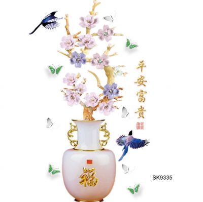 Tranh 3D Bình Hoa Đào- SK9335
