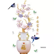 Tranh 3D Bình Hoa Đào- SK9335