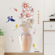Tranh 3D Bình Hoa Sen Bằng Sứ - SK9381