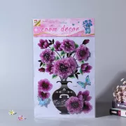 Decal 3D Nổi – Bình Hoa Màu Tím