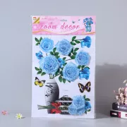 Decal 3D Nổi – Bình Hoa Xanh Dương