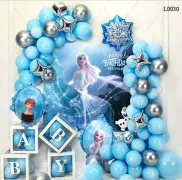 Bộ Trang Trí Sinh Nhật Elsa –L0030 (kèm bơm tay)