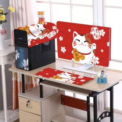 Khăn Phủ Máy Tính Để Bàn (mèo, ngôi sao)