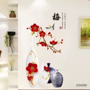 Tranh Bình Hoa Đào Đỏ (GS9386)