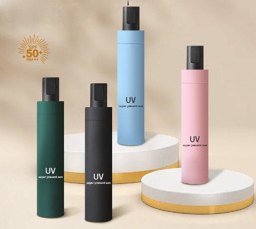 Dù UV Gấp Gọn (đen, xanh rêu, xanh đen, hồng)