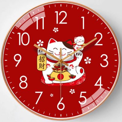 Đồng Hồ Treo Tường Mèo Thần Tài