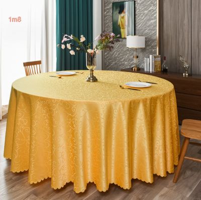 Khăn Trải Bàn Tròn 1m8 (đỏ, vàng)