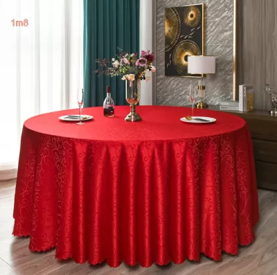 Khăn Trải Bàn Tròn 1m8 (đỏ )