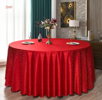 Khăn Trải Bàn Tròn 2m0 (đỏ )