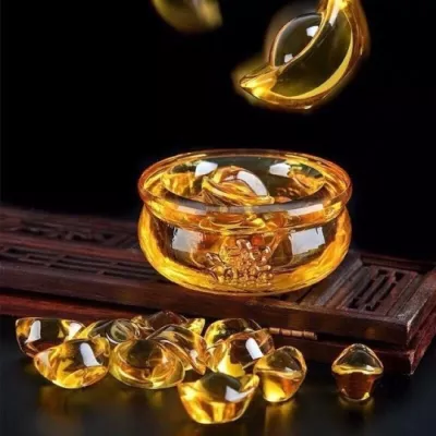 Bát Tụ Bảo Pha Lê 5 Thỏi Vàng