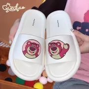 Dép Nhựa Gấu Dâu - ( trắng)