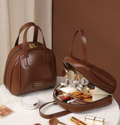 Túi Mỹ Phẩm Lightly Travel -Túi Tròn - ( nâu)