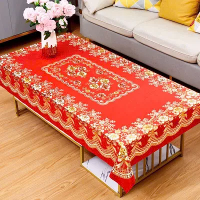 Khăn Trải Bàn Salon 90cm*150cm - (vàng, trắng)