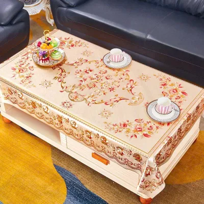 Khăn Trải Bàn Salon 90cm*150cm - (vàng, trắng)