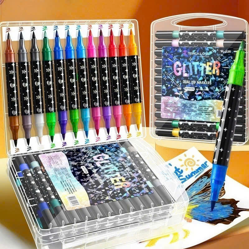 Hộp 48 Màu Acrylic Nhũ Kim Tuyến – clip