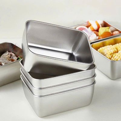 Combo 5 Hộp Khay Inox Nhỏ - Kèm Nắp – clip