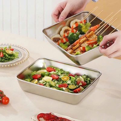 Combo 5 Hộp Khay Inox Lớn – Kèm Nắp