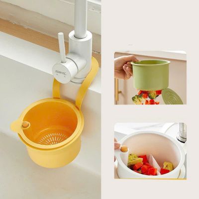 Lọc Rác Nút Bấm Treo Bồn Rửa Chén -(xanh là, vàng)