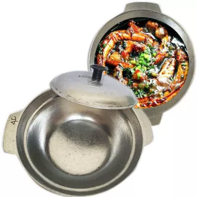 Nồi Gang Đúc Nguyên Khối 22cm