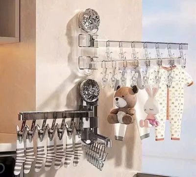 Kệ Hút Chân Không 14 Kẹp Treo Tường - clip