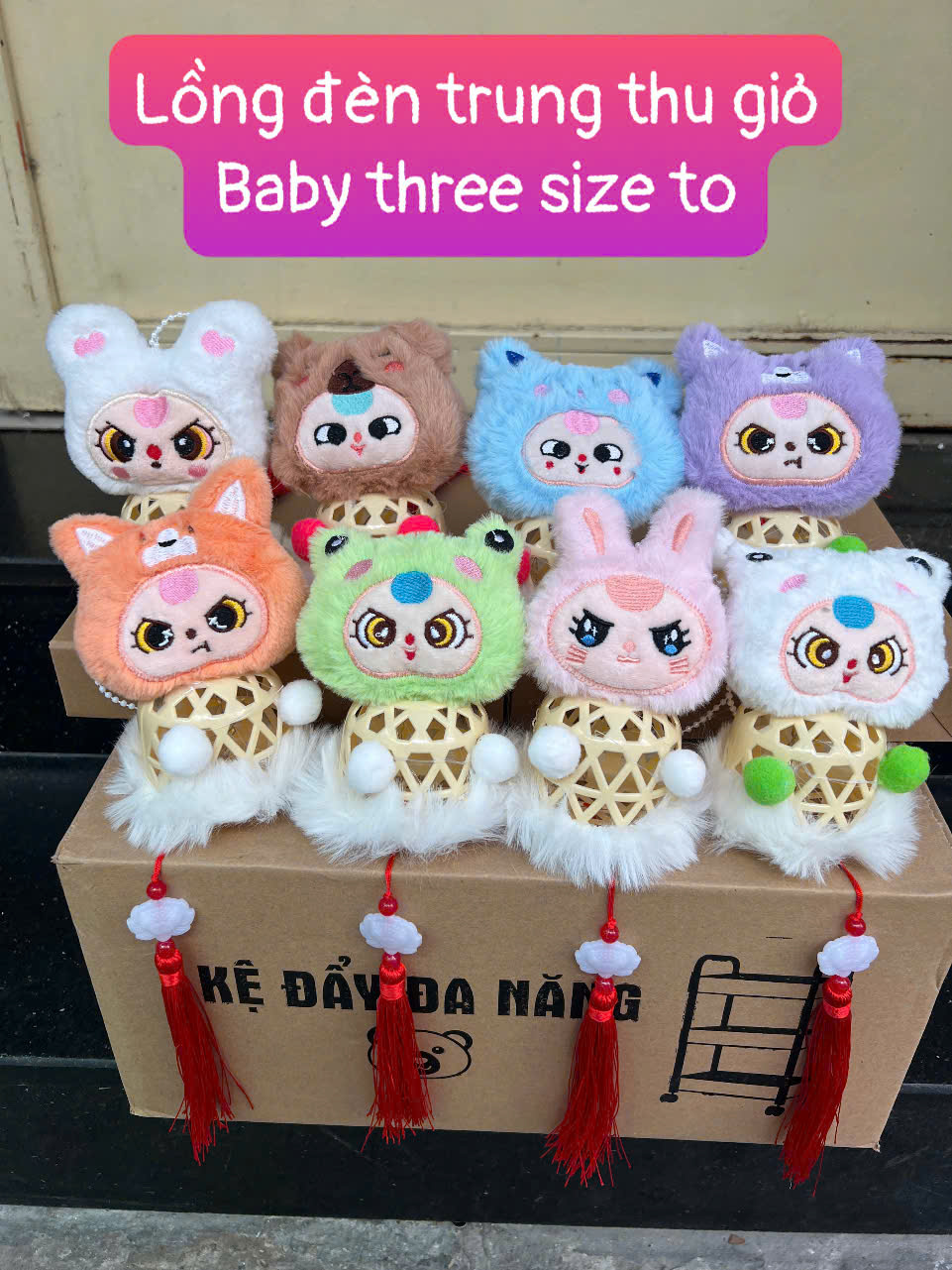 Lồng Đèn Giỏ Tre Baby Thee ( Mặt Thú To) (T100- 12.5k)
