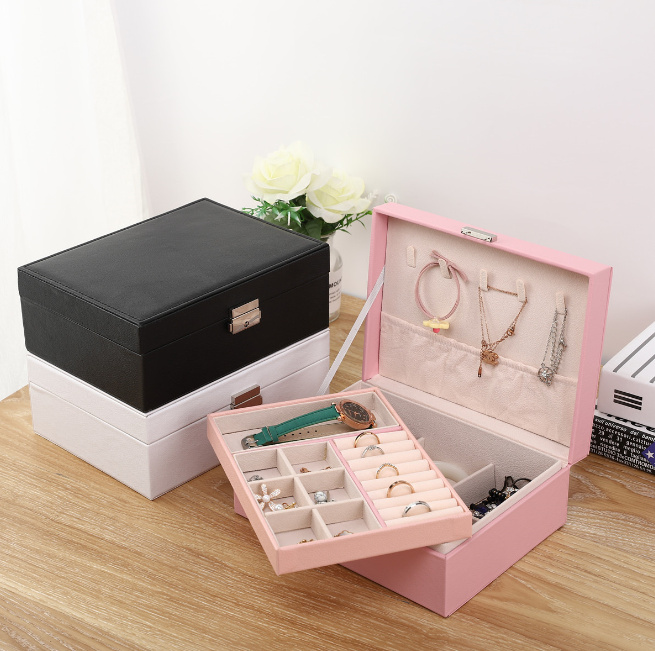 Hộp Trang Sức Nhiều Ngăn – 2 Tầng