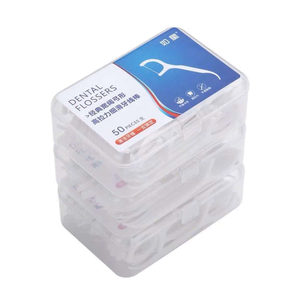 Set 10 Hộp Tăm Chỉ Nha Khoa ( Hộp 50 cây )