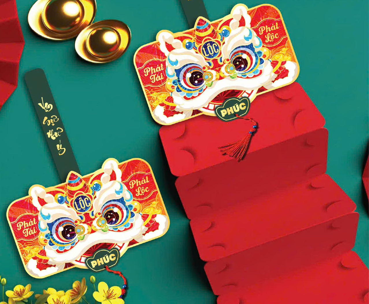 10 Bao Lì Xì 6 Ngăn