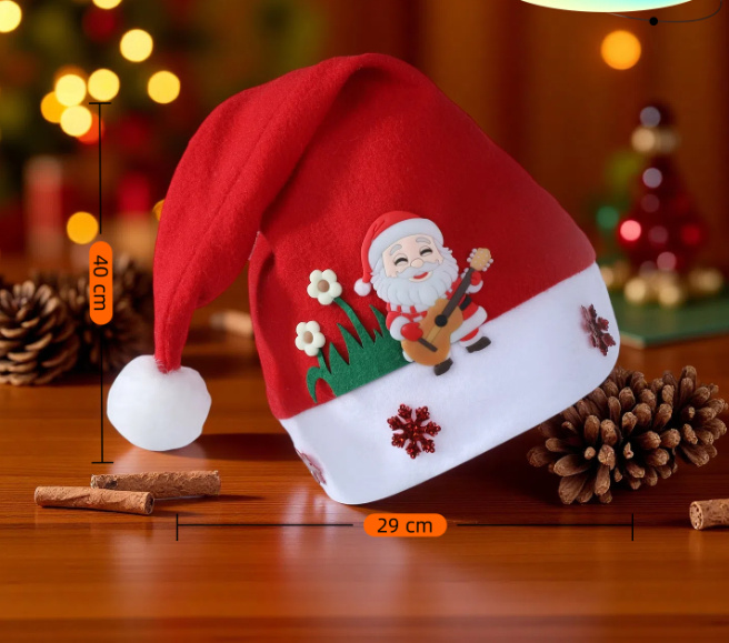 Nón Noel Vải Nhung Tuyết – Có Đèn