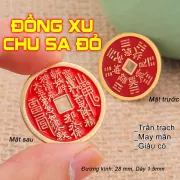 10 Đồng Xu Chu Sa 2.8cm