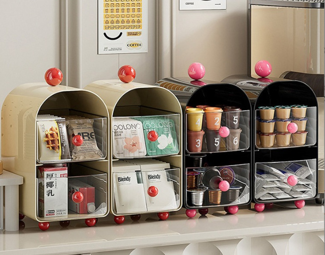 Tủ 2 Ngăn Charm Bi Đỏ - clip