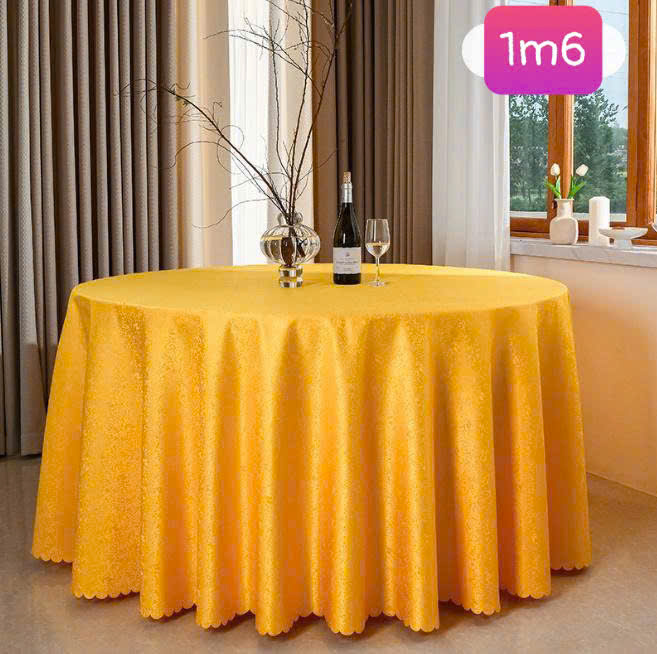 Khăn Trải Bàn Tròn 1m6 ( đỏ, vàng)