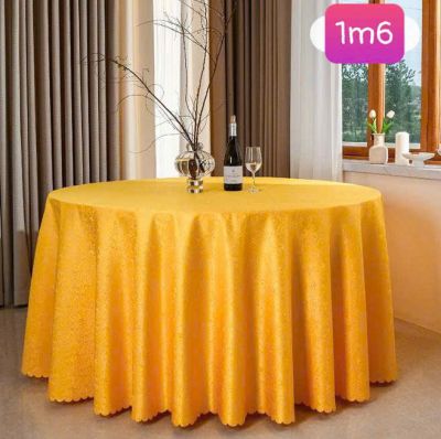 Khăn Trải Bàn Tròn 1m6 ( đỏ, vàng)