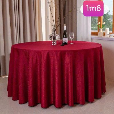 Khăn Trải Bàn Tròn 1m8 (đỏ, vàng)
