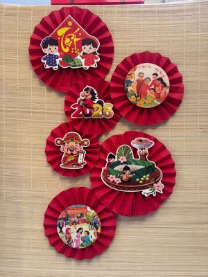 6 Quạt Giấy Hình Tết – Mẩu 3