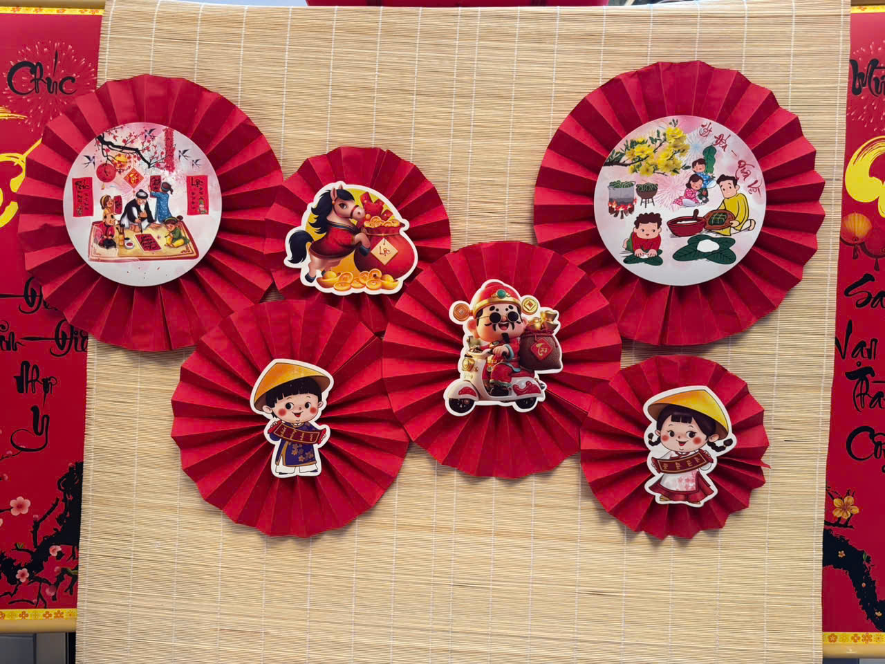 6 Quạt Giấy Hình Tết – Mẩu 4