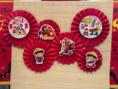 6 Quạt Giấy Hình Tết – Mẩu 4