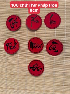 Set 100 Chữ Thư Pháp Tròn 8 cm