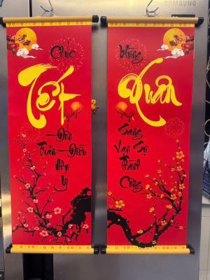 Cặp 2 Thư Pháp 25x70cm ( LỚN )