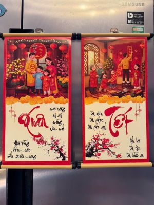 Cặp 2 Thư Pháp 25x50cm ( TRUNG )