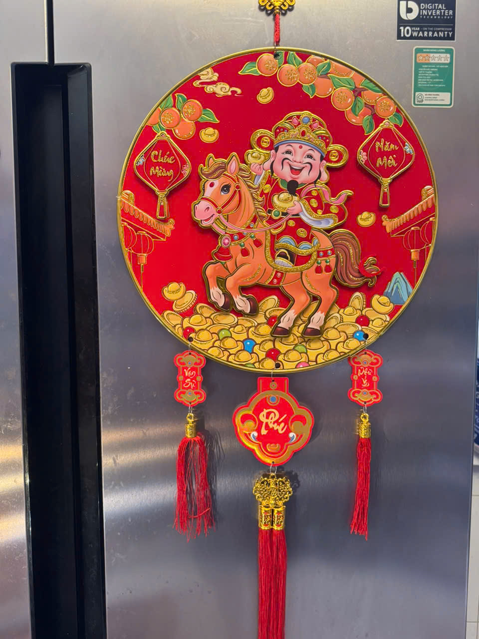 Treo Tròn Thần Tài Cưỡi Ngựa