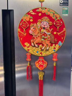 Treo Tròn Thần Tài Cưỡi Ngựa