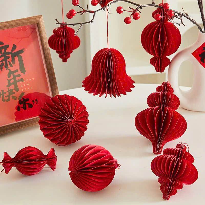 Set 10 Giấy Xếp Treo Cây