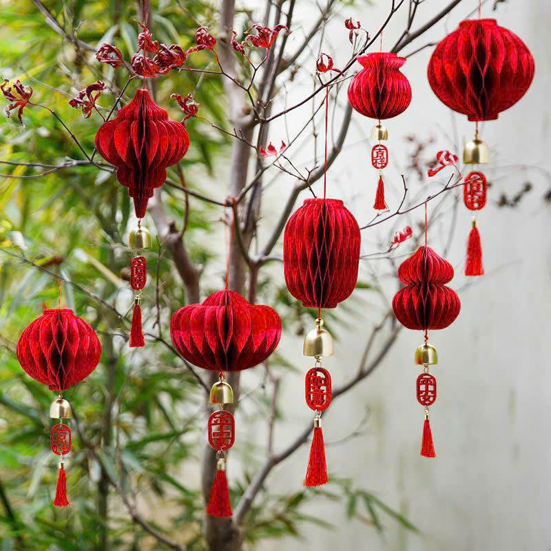 Set 10 Giấy Xếp Treo Cây – Kèm Chuông