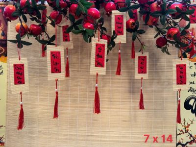 Set 10 Mành Tre Thư Pháp -  7x14cm TRUNG