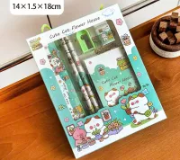 Bộ dụng cụ học tập 6 món ( xanh, hồng)