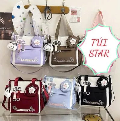 Túi Đeo Chéo STAR - Vải Canvas Đi Học, Đi Chơi - full VAT