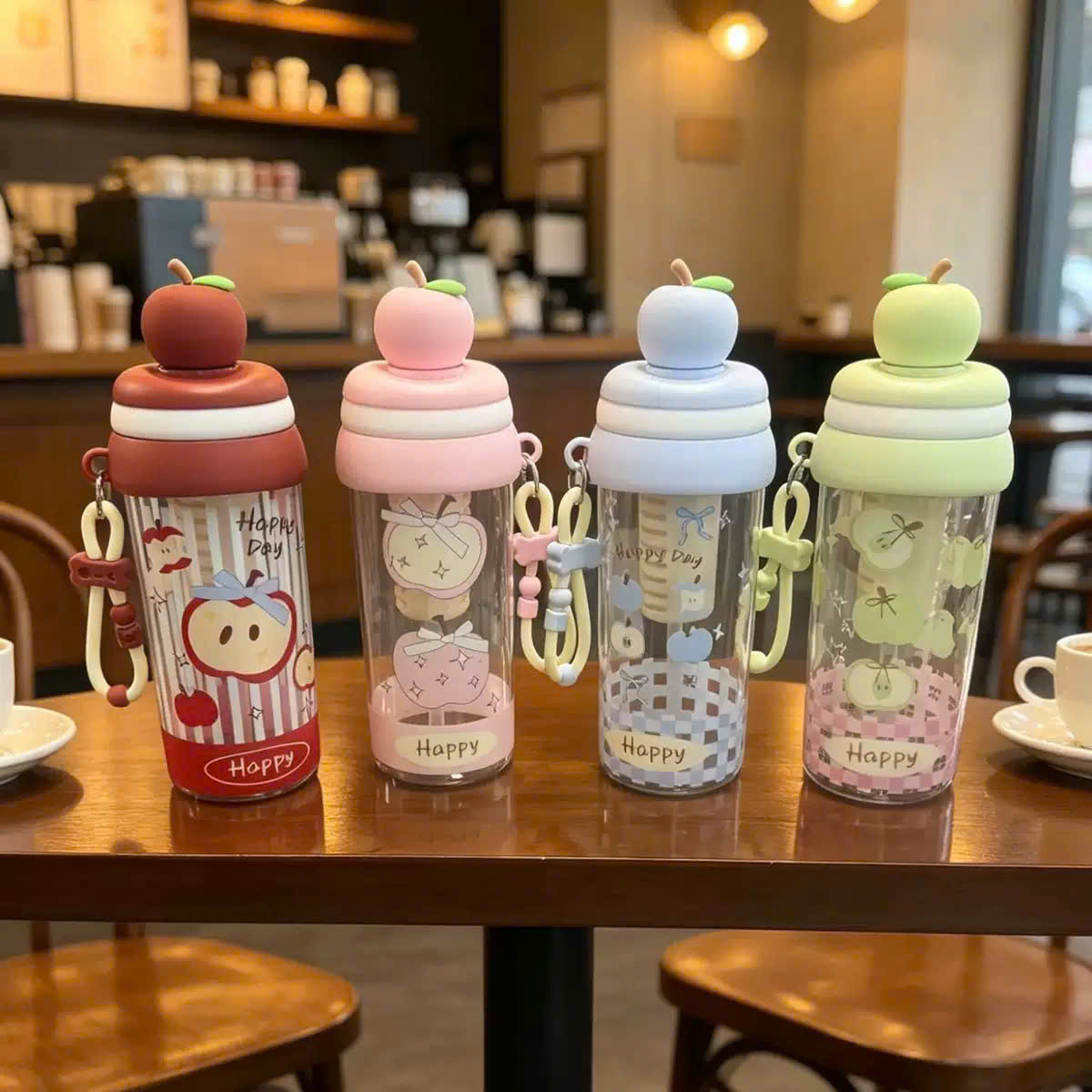 Bình Nhựa Hình Qủa Táo 650ml