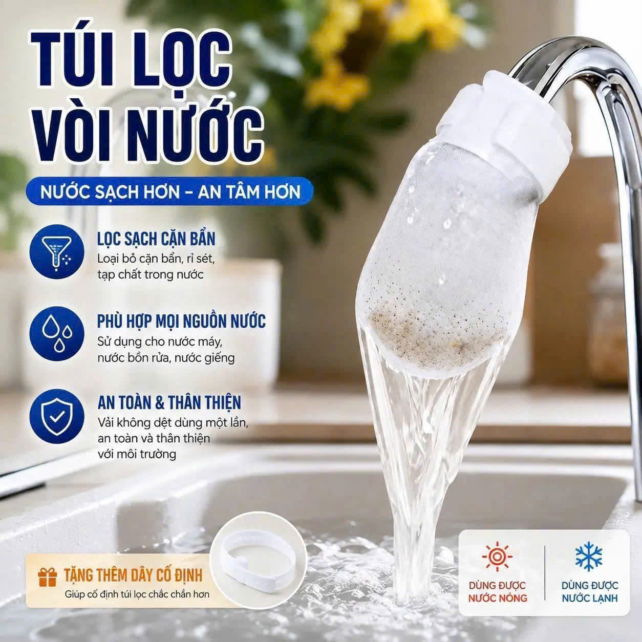 Combo 10 Túi Lọc Vòi Nước Đa Năng