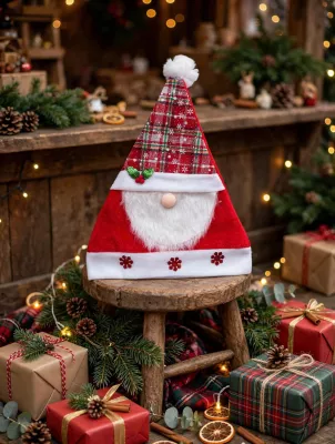 Nón Noel Vải Nhung Tuyết